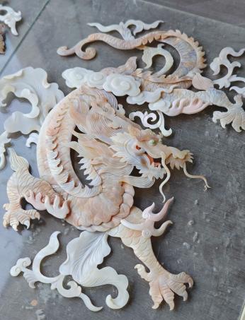 海洋主题贝雕作品
