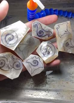 海洋主题贝雕作品