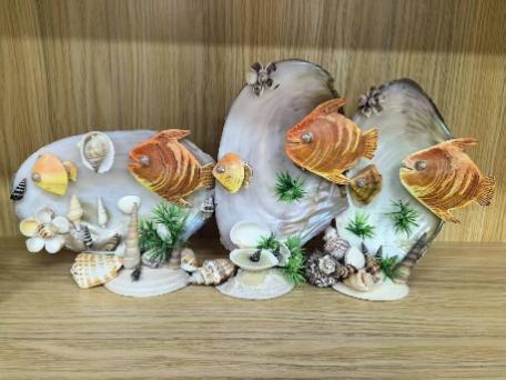 海洋主题贝雕作品