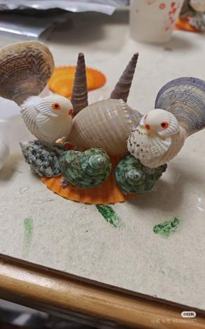海洋主题贝雕作品